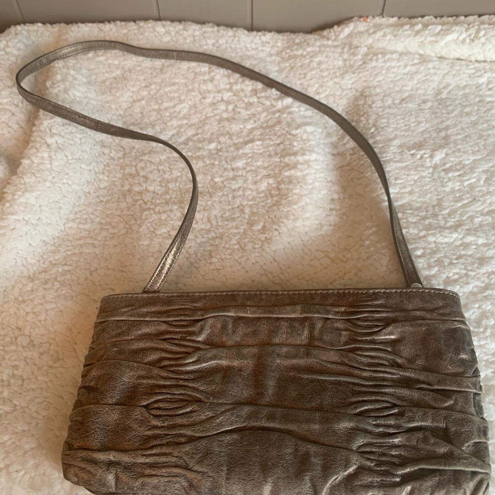 Michael Kors Medium Webster Quilted Nickel Genuine Leather Conv Clutch - Picture 4 of 12